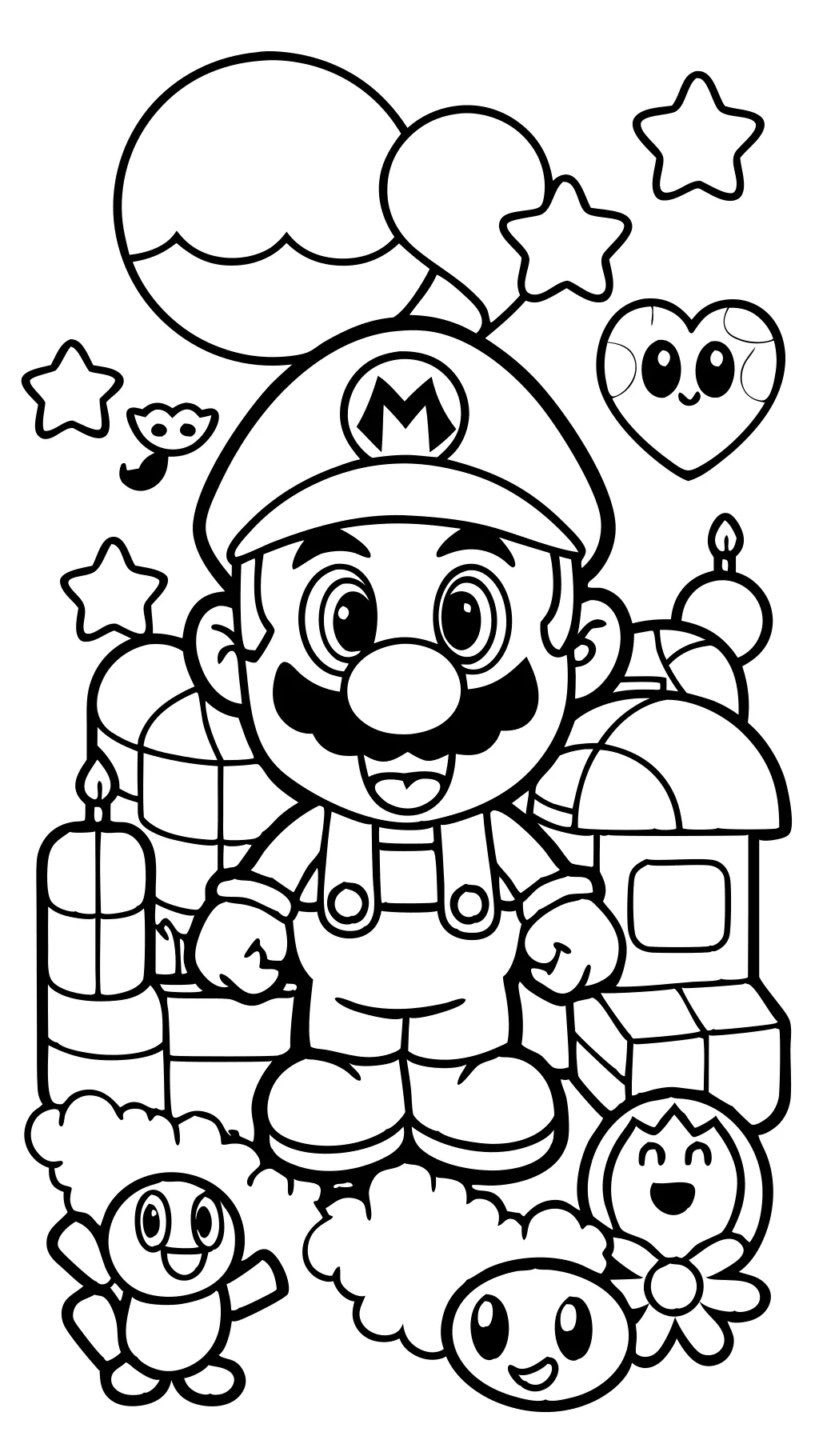 free mario bros coloring pages